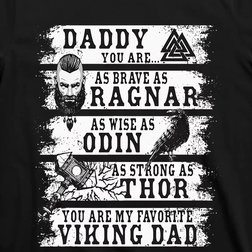 Retro Norse Mythology & Viking Saying Best Viking Daddy T-Shirt