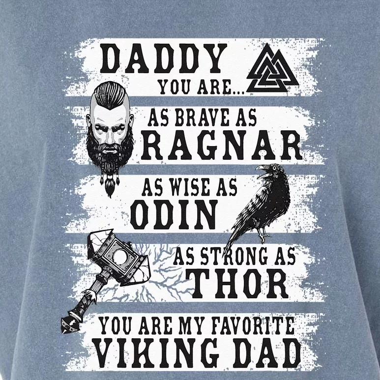 Retro Norse Mythology & Viking Saying Best Viking Daddy Garment-Dyed Women's Muscle Tee