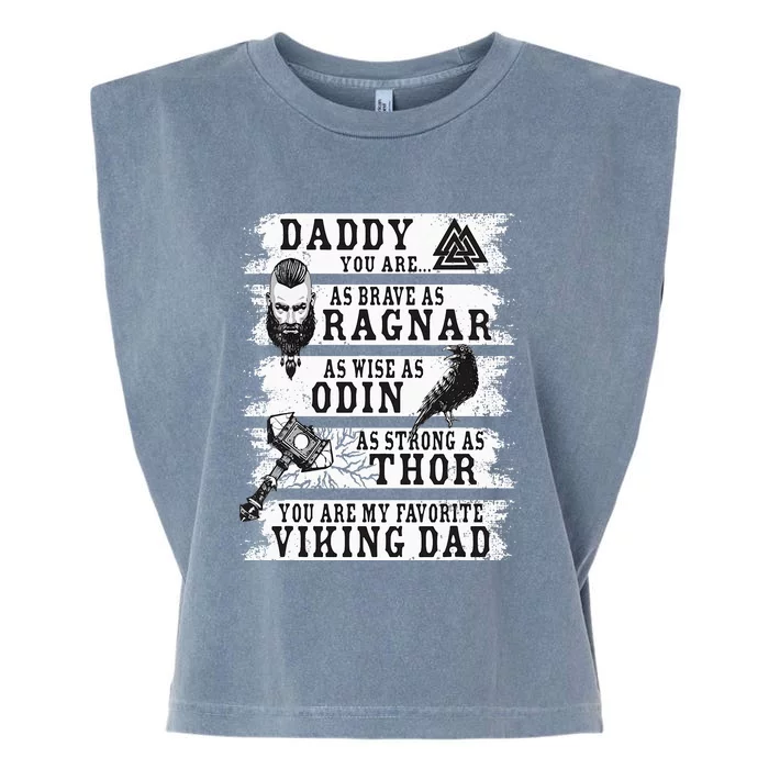 Retro Norse Mythology & Viking Saying Best Viking Daddy Garment-Dyed Women's Muscle Tee