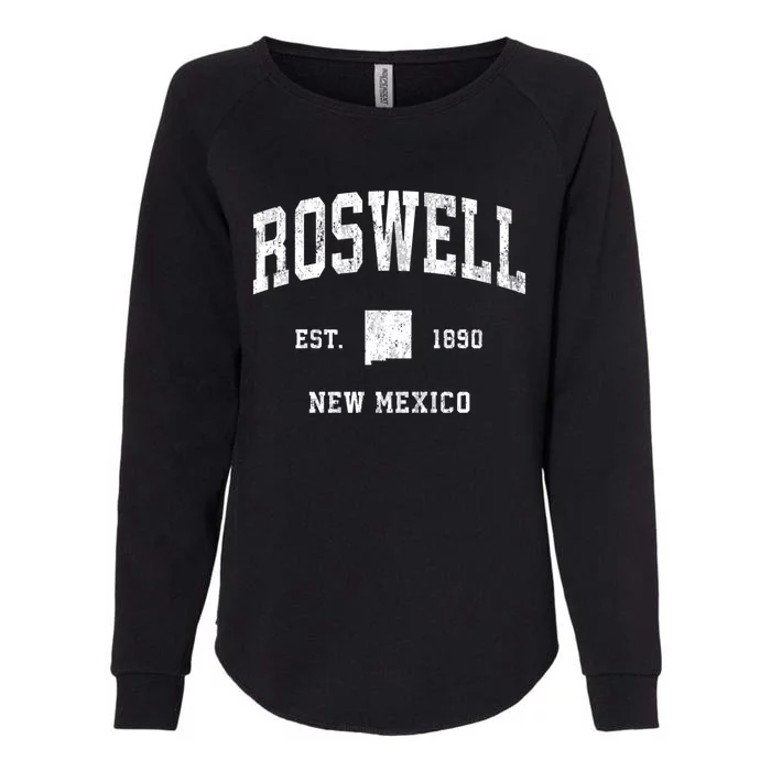 Roswell New Mexico Nm Vintage Athletic Sports Design Gift Womens California Wash Sweatshirt