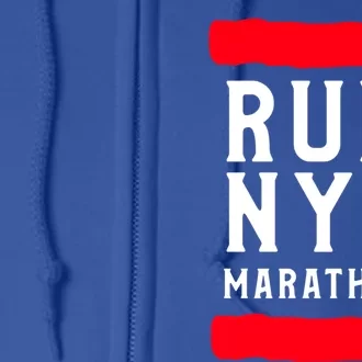 Run Nyc Marathon Runner Training Great Gift Full Zip Hoodie