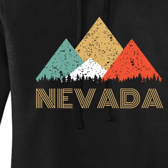 Retro Nevada Mountain T For Gift Women's Pullover Hoodie