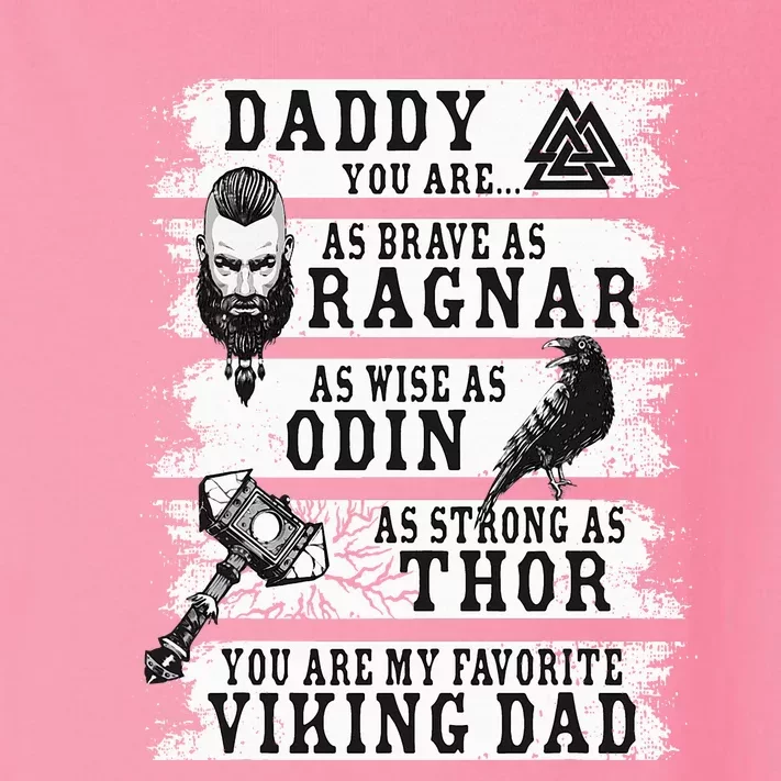 Retro Norse Mythology & Viking Saying Best Viking Daddy Toddler Long Sleeve Shirt