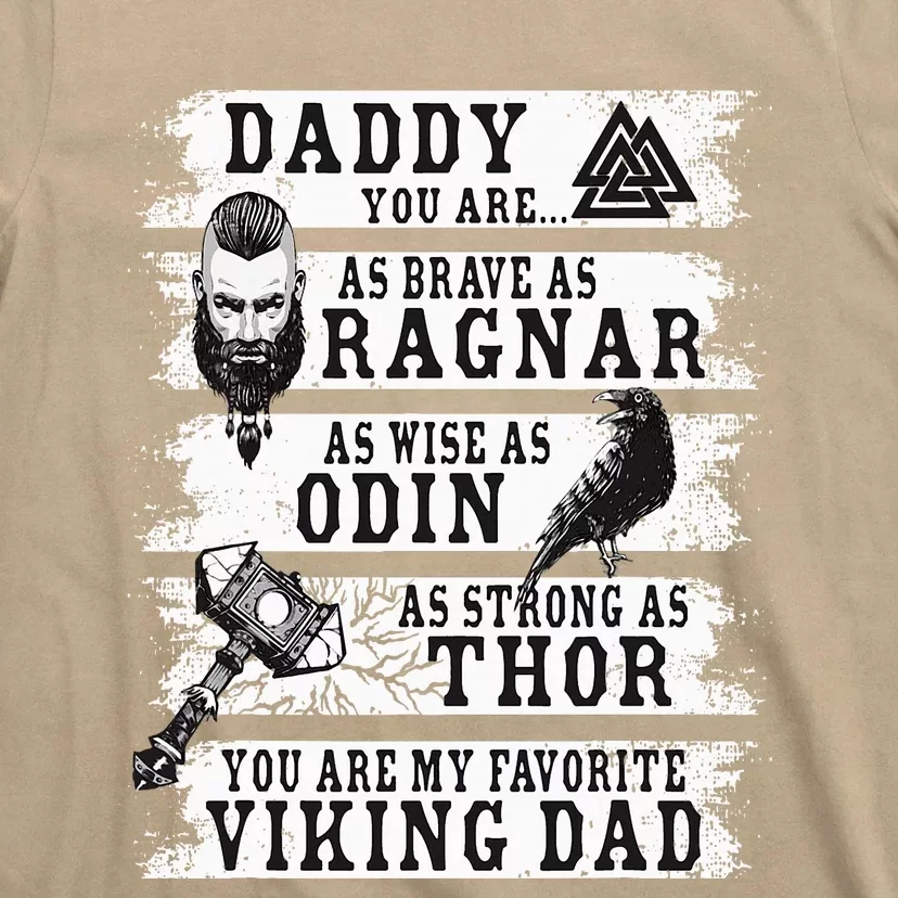 Retro Norse Mythology & Viking Saying Best Viking Daddy T-Shirt