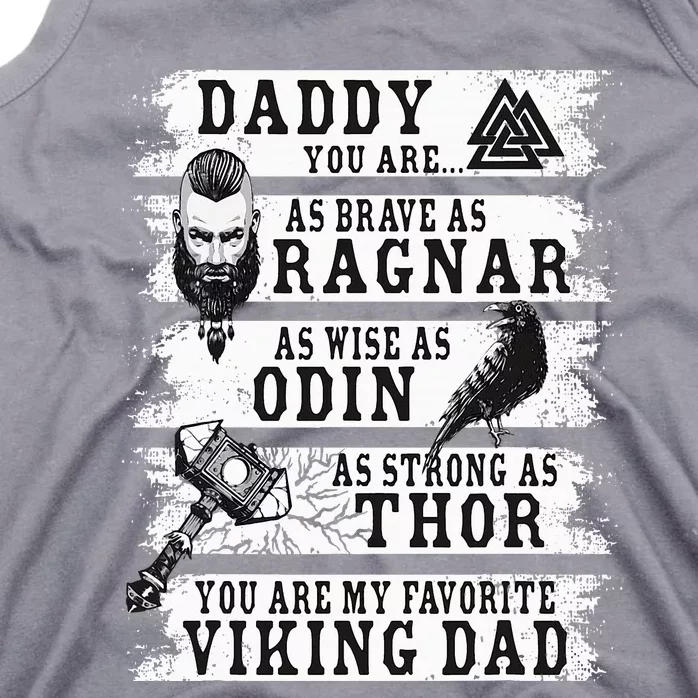 Retro Norse Mythology & Viking Saying Best Viking Daddy Tank Top