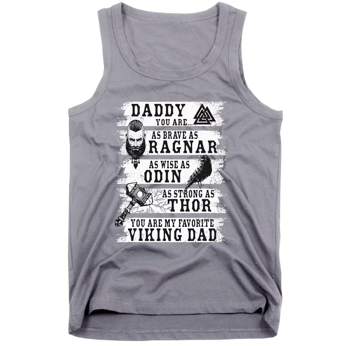 Retro Norse Mythology & Viking Saying Best Viking Daddy Tank Top