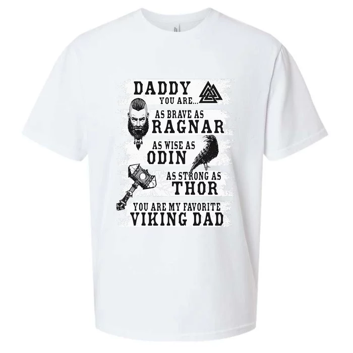 Retro Norse Mythology & Viking Saying Best Viking Daddy Sueded Cloud Jersey T-Shirt