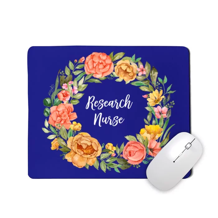 Rn Nursing Medical Professional Floral Research Nurse Great Gift Mousepad