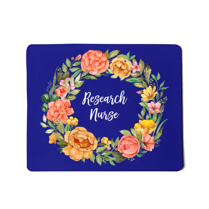 Rn Nursing Medical Professional Floral Research Nurse Great Gift Mousepad