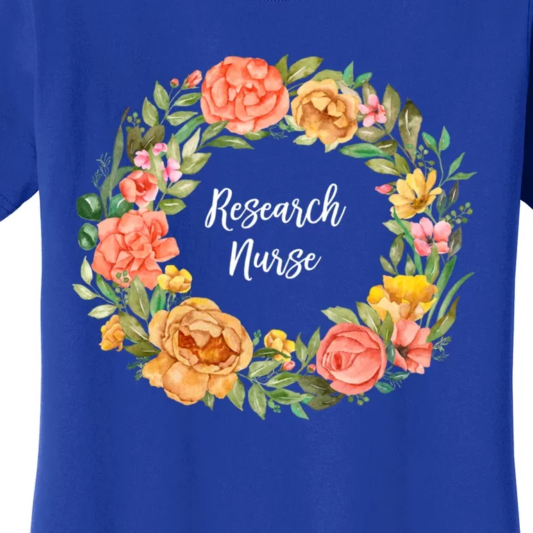 Rn Nursing Medical Professional Floral Research Nurse Great Gift Women's T-Shirt