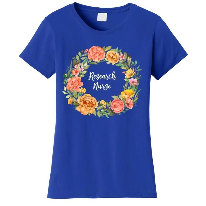 Rn Nursing Medical Professional Floral Research Nurse Great Gift Women's T-Shirt