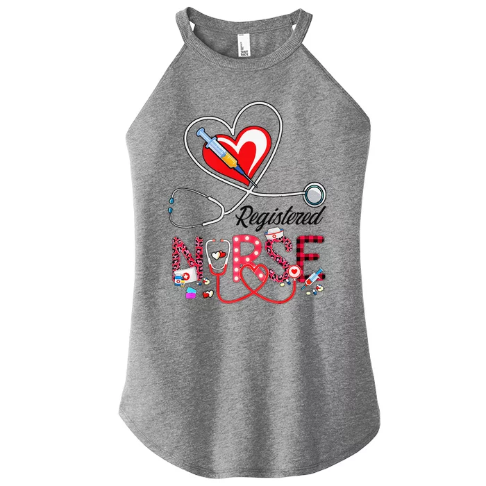 Registered Nurse Medical Nursing RN Nurses Day Stethoscope Women’s Perfect Tri Rocker Tank