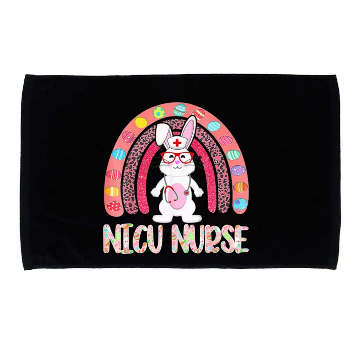 Rainbow NICU Nurse Easter Nurse Floral Bunny Microfiber Hand Towel