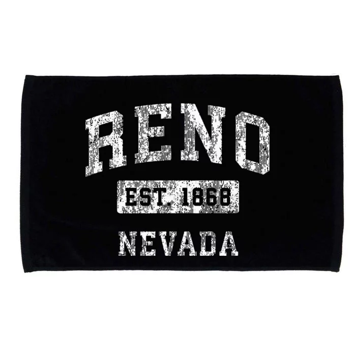 Reno Nevada Nv Vintage Established Sports Microfiber Hand Towel