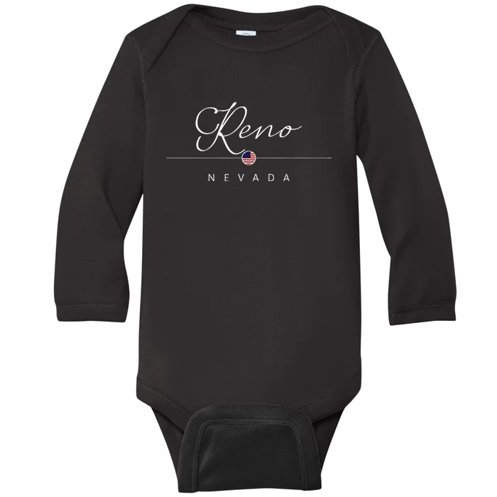 Reno Nevada NV On Reno Baby Long Sleeve Bodysuit