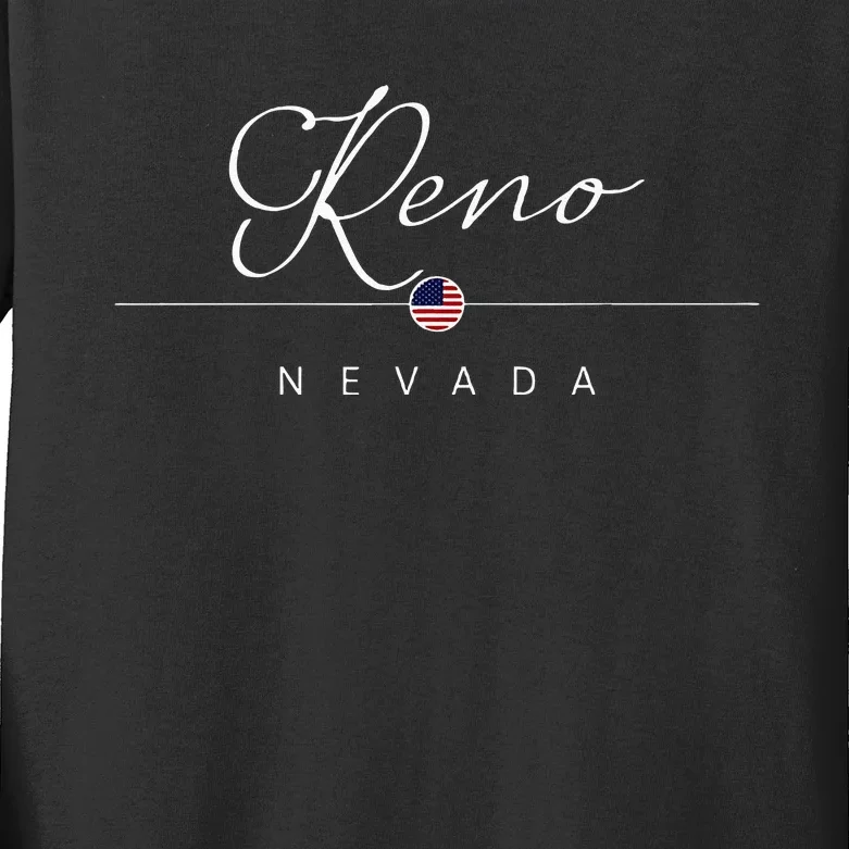 Reno Nevada NV On Reno Kids Long Sleeve Shirt