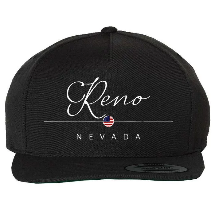 Reno Nevada NV On Reno Wool Snapback Cap