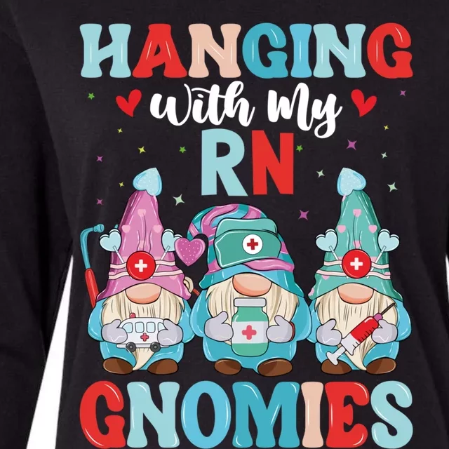 Registered Nurse Nursing Health Hanging With My Rn Gnomies Cool Gift Womens Cotton Relaxed Long Sleeve T-Shirt