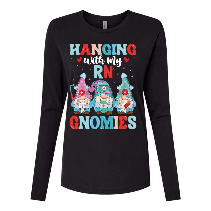 Registered Nurse Nursing Health Hanging With My Rn Gnomies Cool Gift Womens Cotton Relaxed Long Sleeve T-Shirt