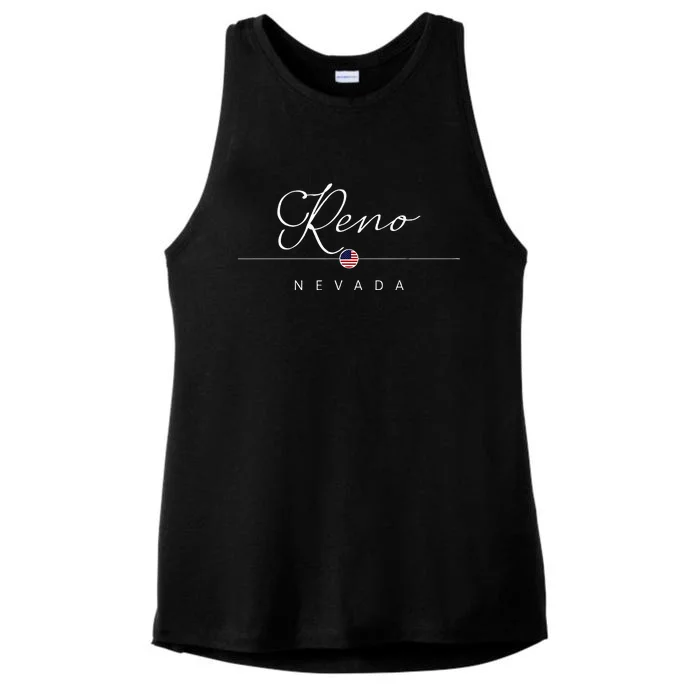 Reno Nevada Nv On Reno Ladies Tri-Blend Wicking Tank