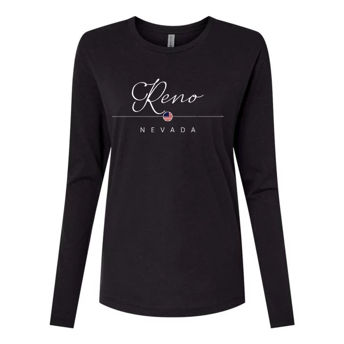 Reno Nevada Nv On Reno Womens Cotton Relaxed Long Sleeve T-Shirt