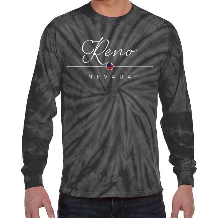 Reno Nevada Nv On Reno Tie-Dye Long Sleeve Shirt