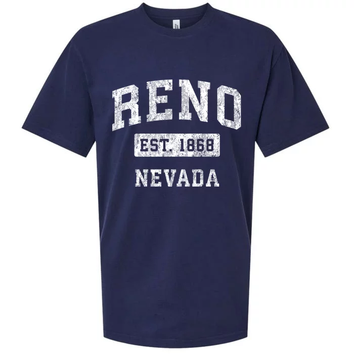 Reno Nevada Nv Vintage Established Sports Sueded Cloud Jersey T-Shirt