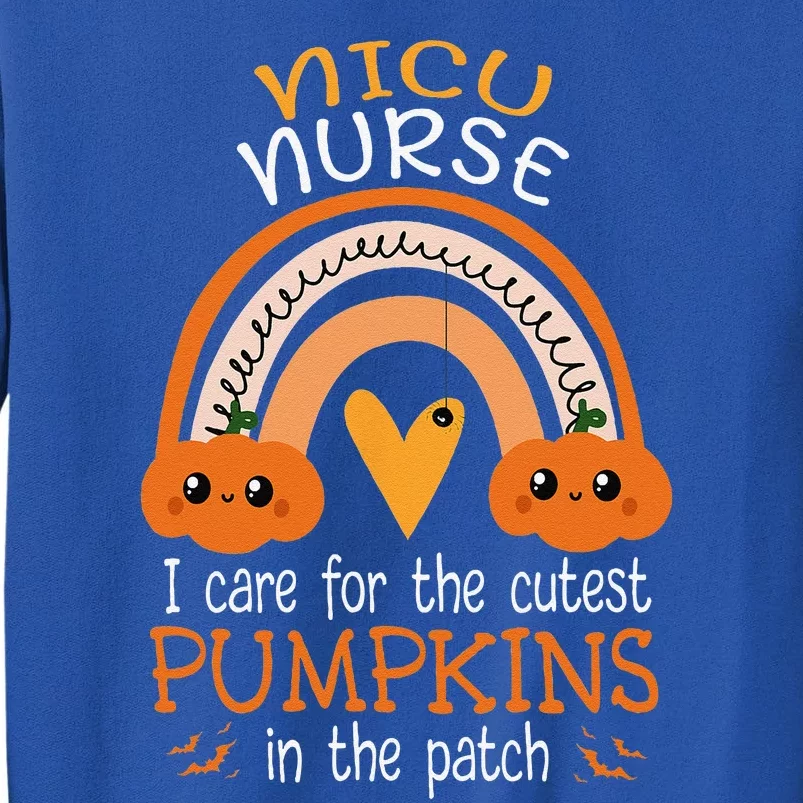 Rainbow NICU Nurse Cutest Pumpkins In The Patch Halloween RN Sweatshirt