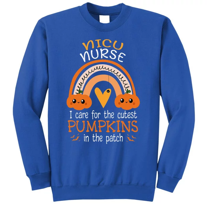 Rainbow NICU Nurse Cutest Pumpkins In The Patch Halloween RN Sweatshirt