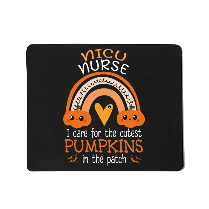 Rainbow NICU Nurse Cutest Pumpkins In The Patch Halloween RN Mousepad