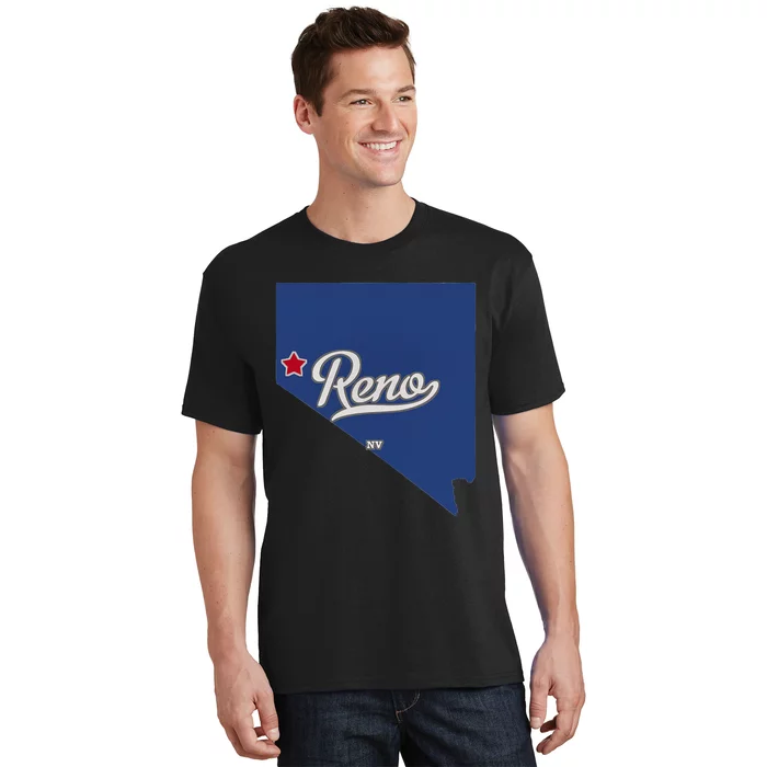 Reno Nevada NV Map T-Shirt