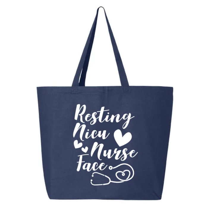 Resting Nicu Nurse Face Icu Nursing Gift 25L Jumbo Tote