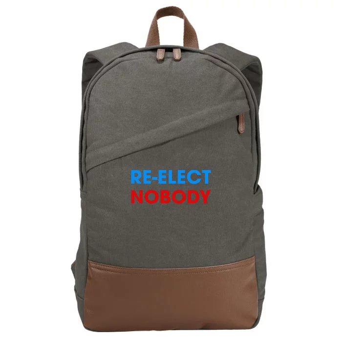 Reelect Nobody No Trump No Biden Presidential Election 2024 Cotton Canvas Backpack