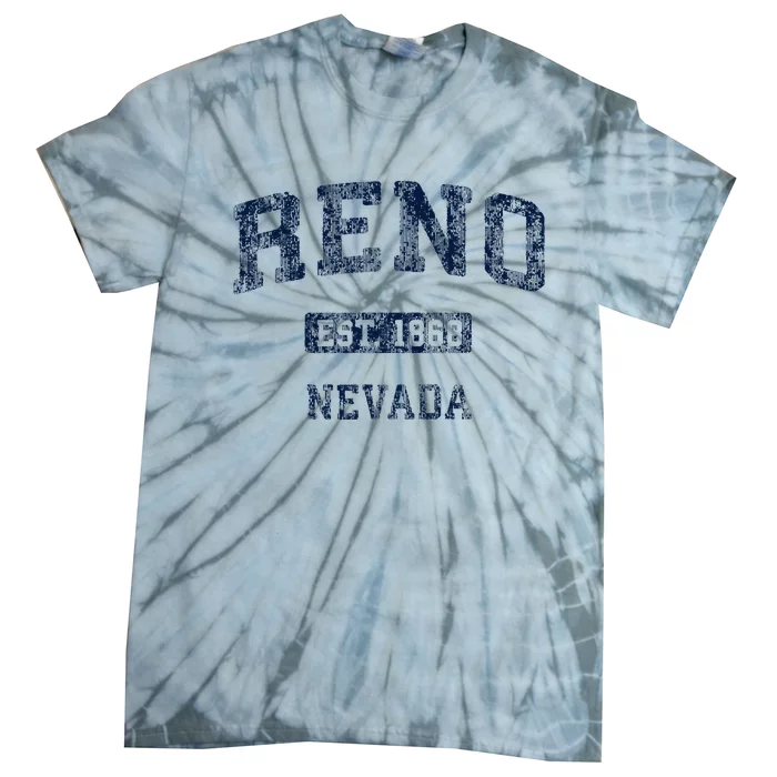 Reno Nevada Nv Vintage Athletic Sports Design Tie-Dye T-Shirt