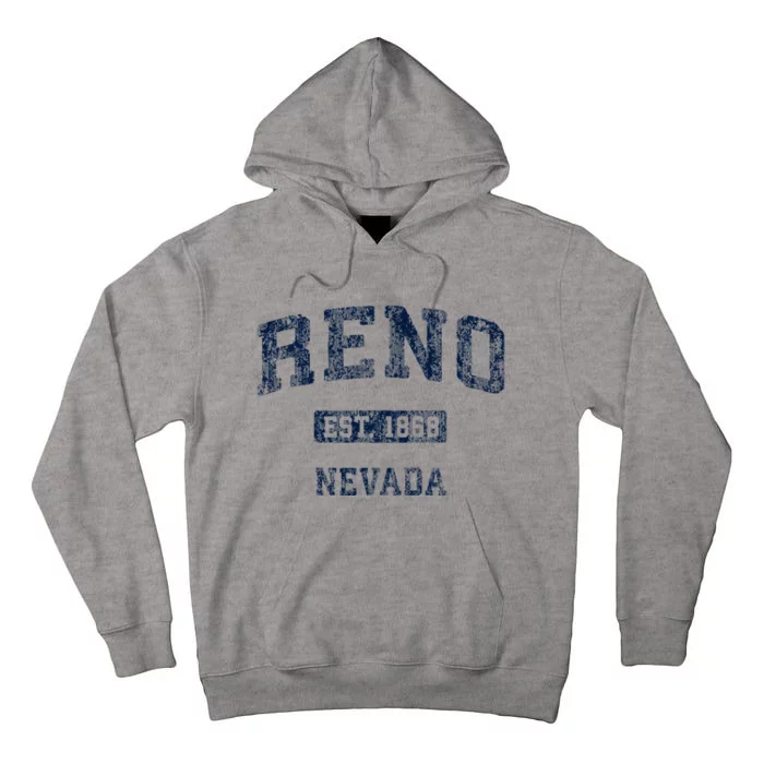 Reno Nevada Nv Vintage Athletic Sports Design Tall Hoodie