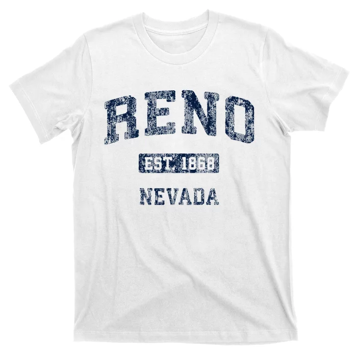 Reno Nevada Nv Vintage Athletic Sports Design T-Shirt