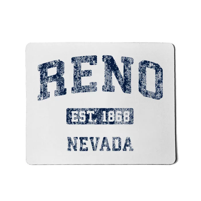 Reno Nevada Nv Vintage Athletic Sports Design Mousepad