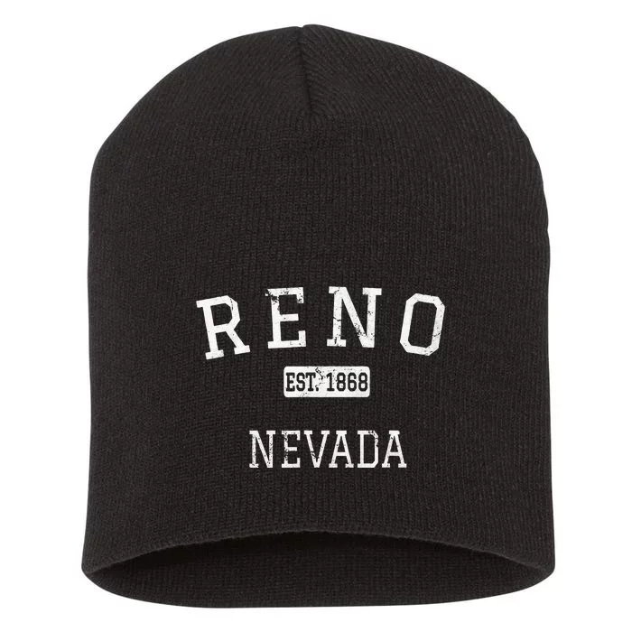 Reno Nevada NV Vintage Short Acrylic Beanie