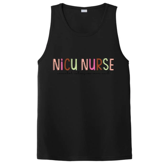 Retro Nicu Nurse Neonatal Intensive Care Future Nurse Cool Gift Performance Tank