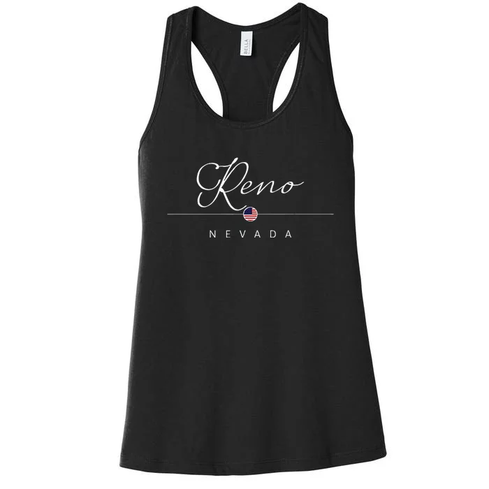 Reno Nevada NV On Reno Women's Racerback Tank