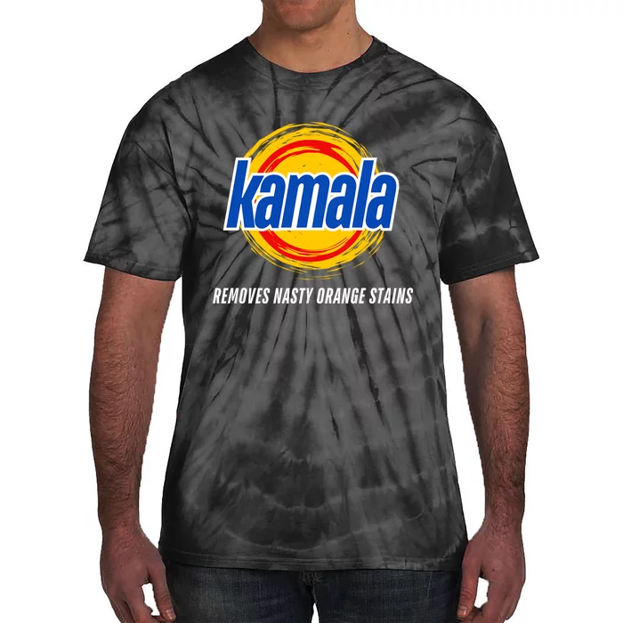 Removes Nasty Orange Stains Funny Kamala Tie-Dye T-Shirt