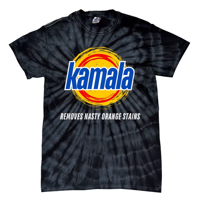 Removes Nasty Orange Stains Funny Kamala Tie-Dye T-Shirt