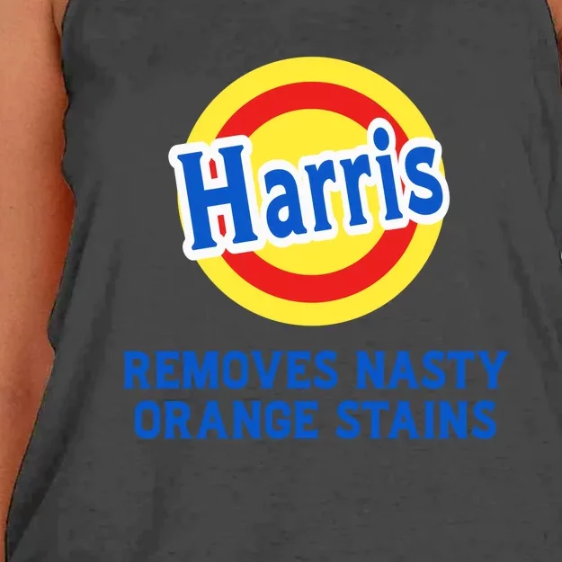 Removes Nasty Orange Stains Kamala Funny Women's Knotted Racerback Tank