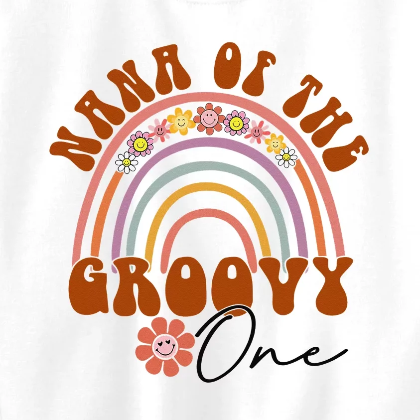 Retro Nana of Groovy One Matching Family 1st Birthday Party Kids Sweatshirt