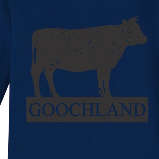 Rich North Of Richmond Goochland Cow Funny Baby Long Sleeve Bodysuit