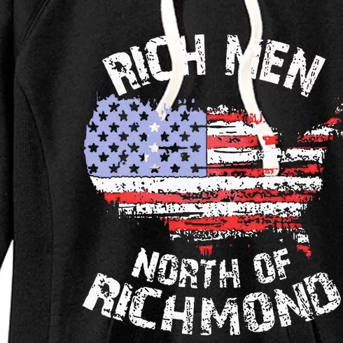 Rich North Of Richmond America Flag Women's Fleece Hoodie