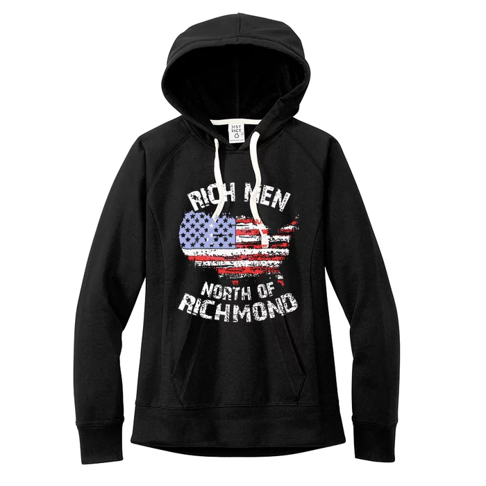 Rich North Of Richmond America Flag Women's Fleece Hoodie