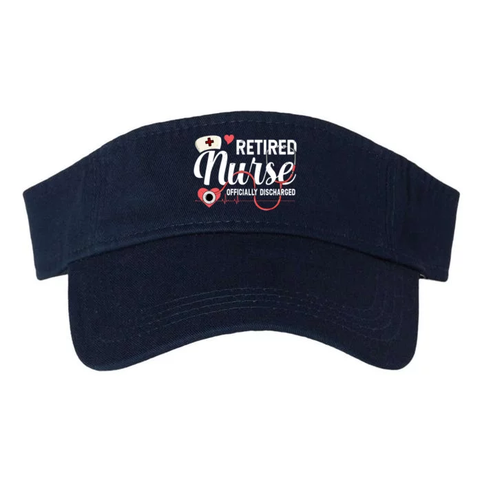 Retired Nurse Officially Discharged Retirement Party Gift Valucap Bio-Washed Visor