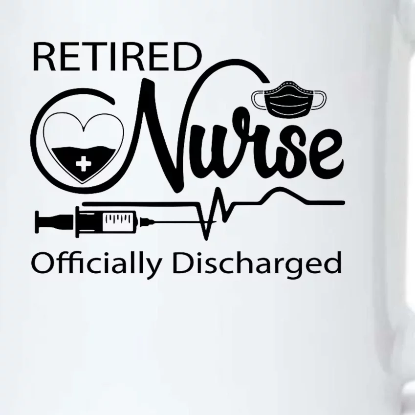 Retired Nurse Officially Discharged Retirement Party Gift Black Color Changing Mug