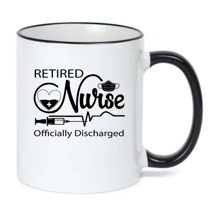 Retired Nurse Officially Discharged Retirement Party Gift Black Color Changing Mug